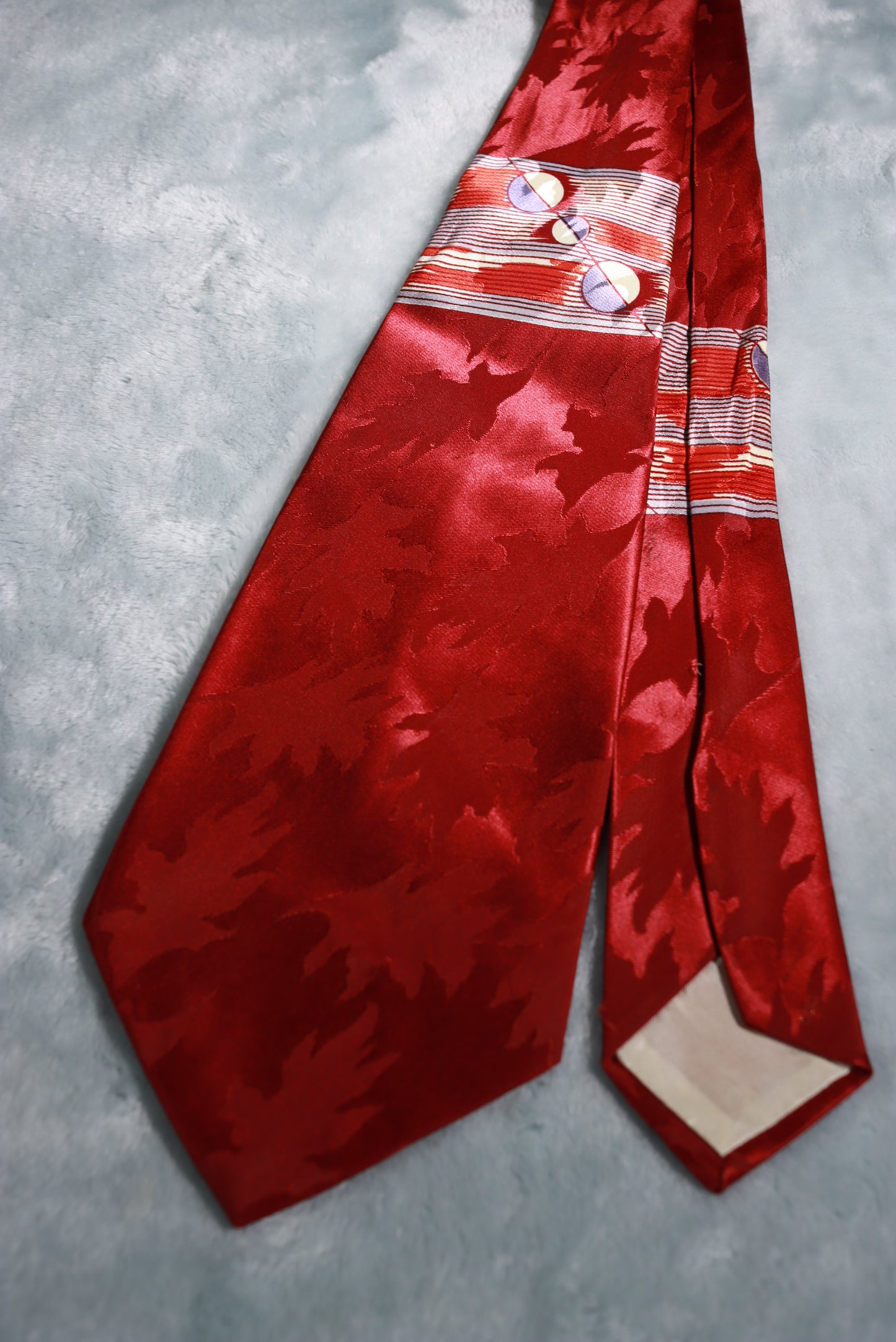 Vintage Anderson Jacquard Burgundy Swing Tie 1940s/50s