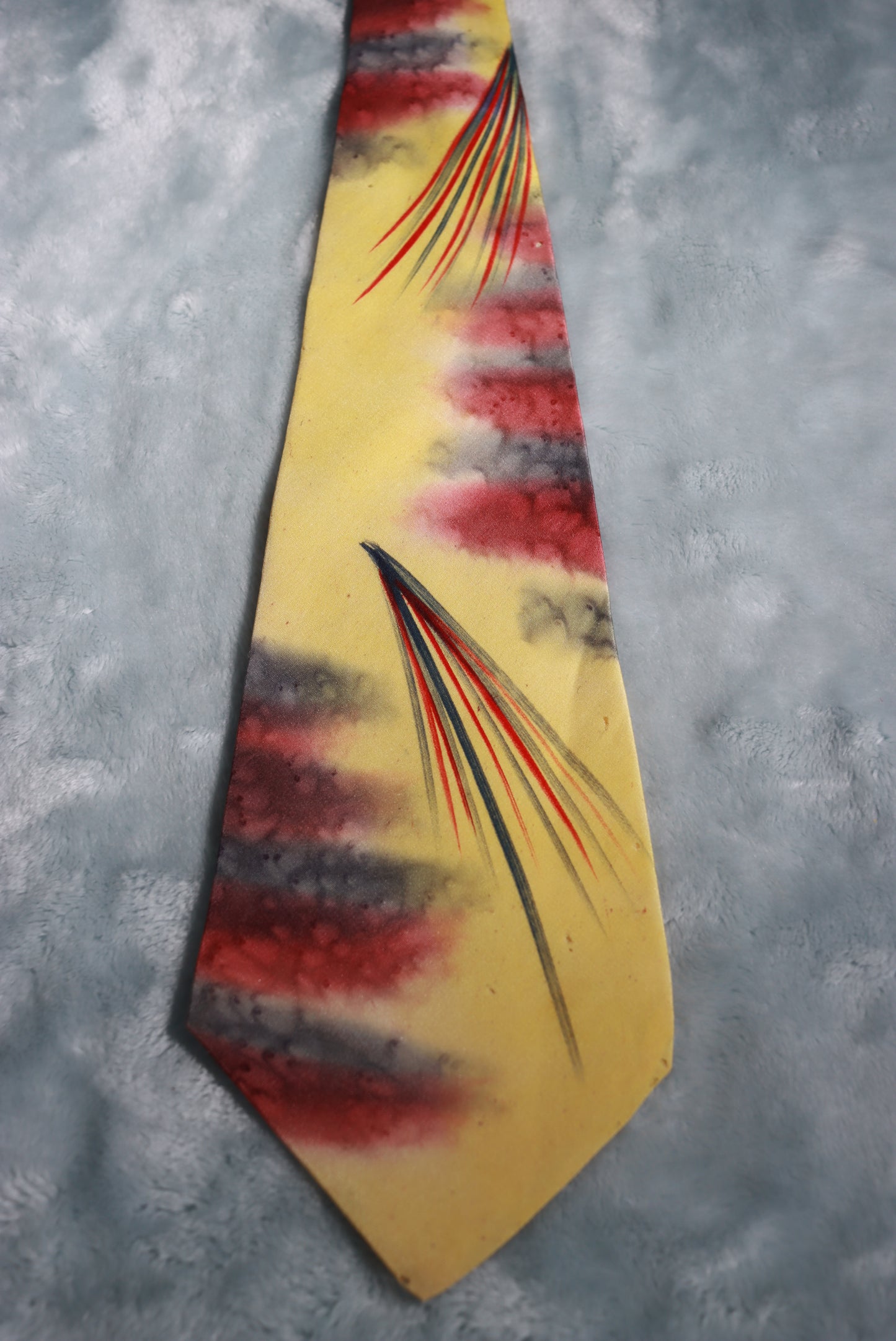 Vintage Hand Painted All Silk Swing Tie 1940s/50s