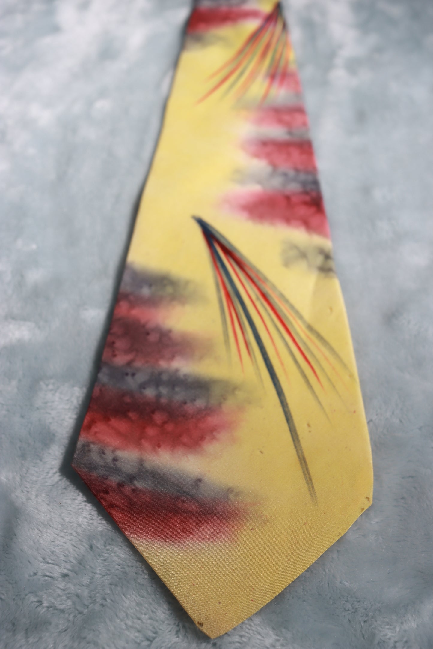 Vintage Hand Painted All Silk Swing Tie 1940s/50s