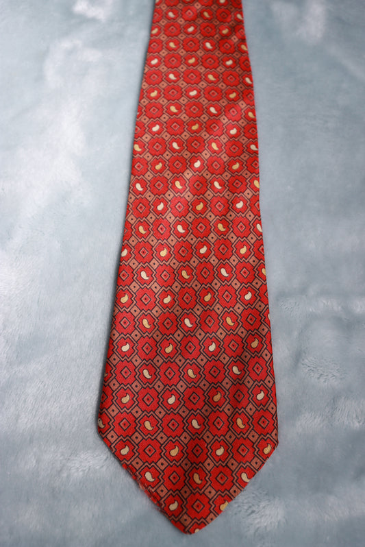 Vintage All Silk by Hut Dark Oranges Tie 1940s/50s