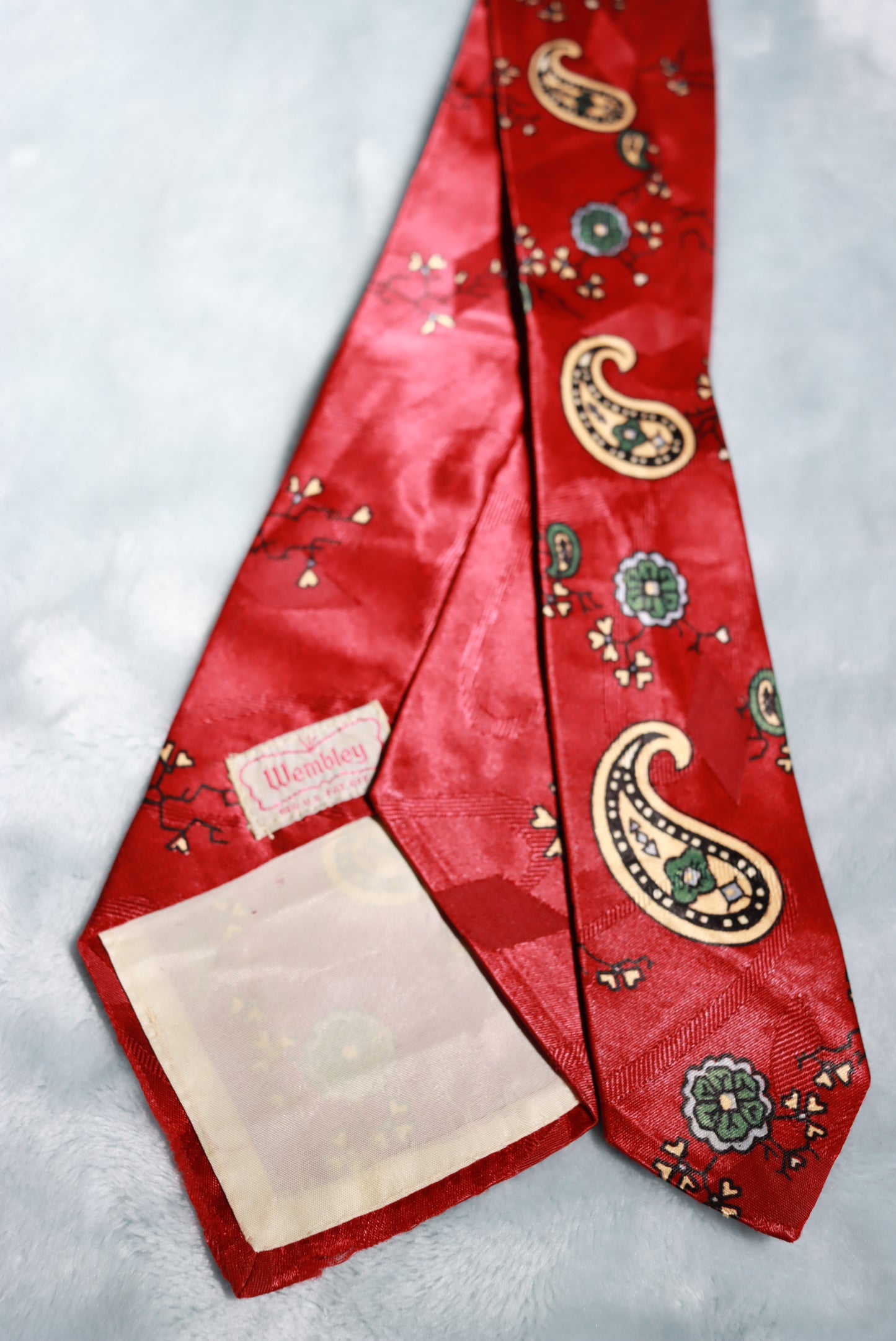 Vintage Wembley Jacquard Paisley Swing Tie 1940s/50s