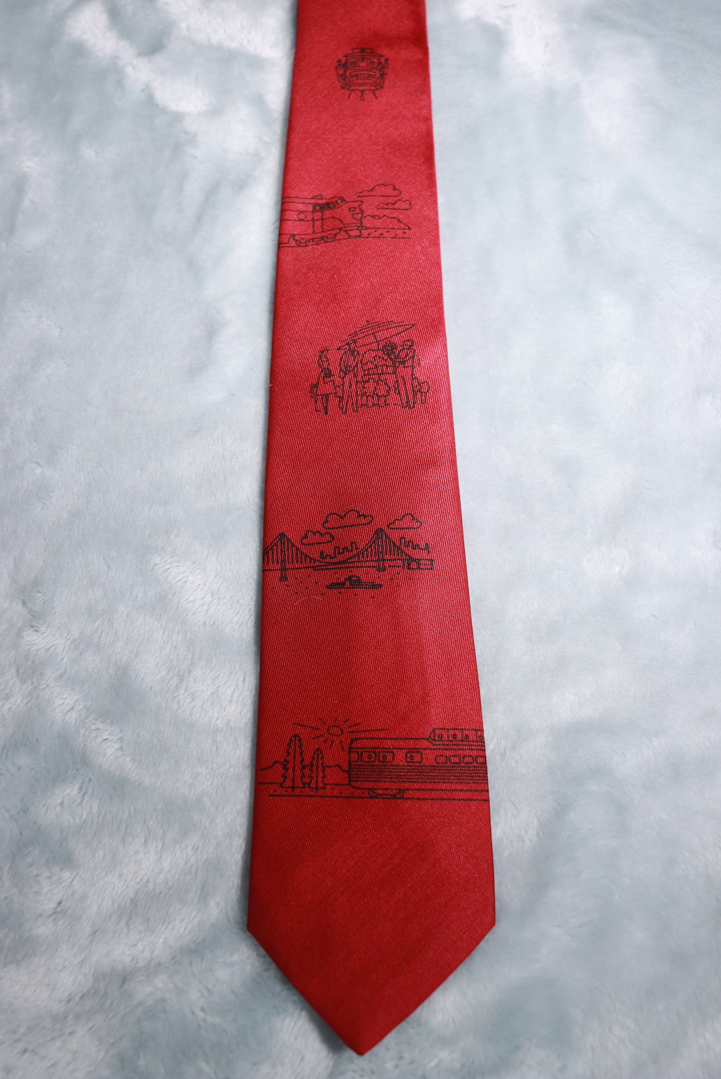 Vintage A Western Pacific Exclusive Train Silk Tie