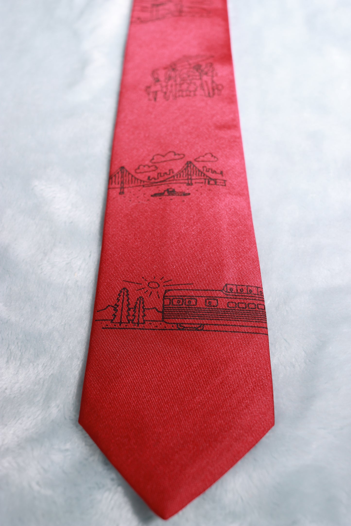 Vintage A Western Pacific Exclusive Train Silk Tie