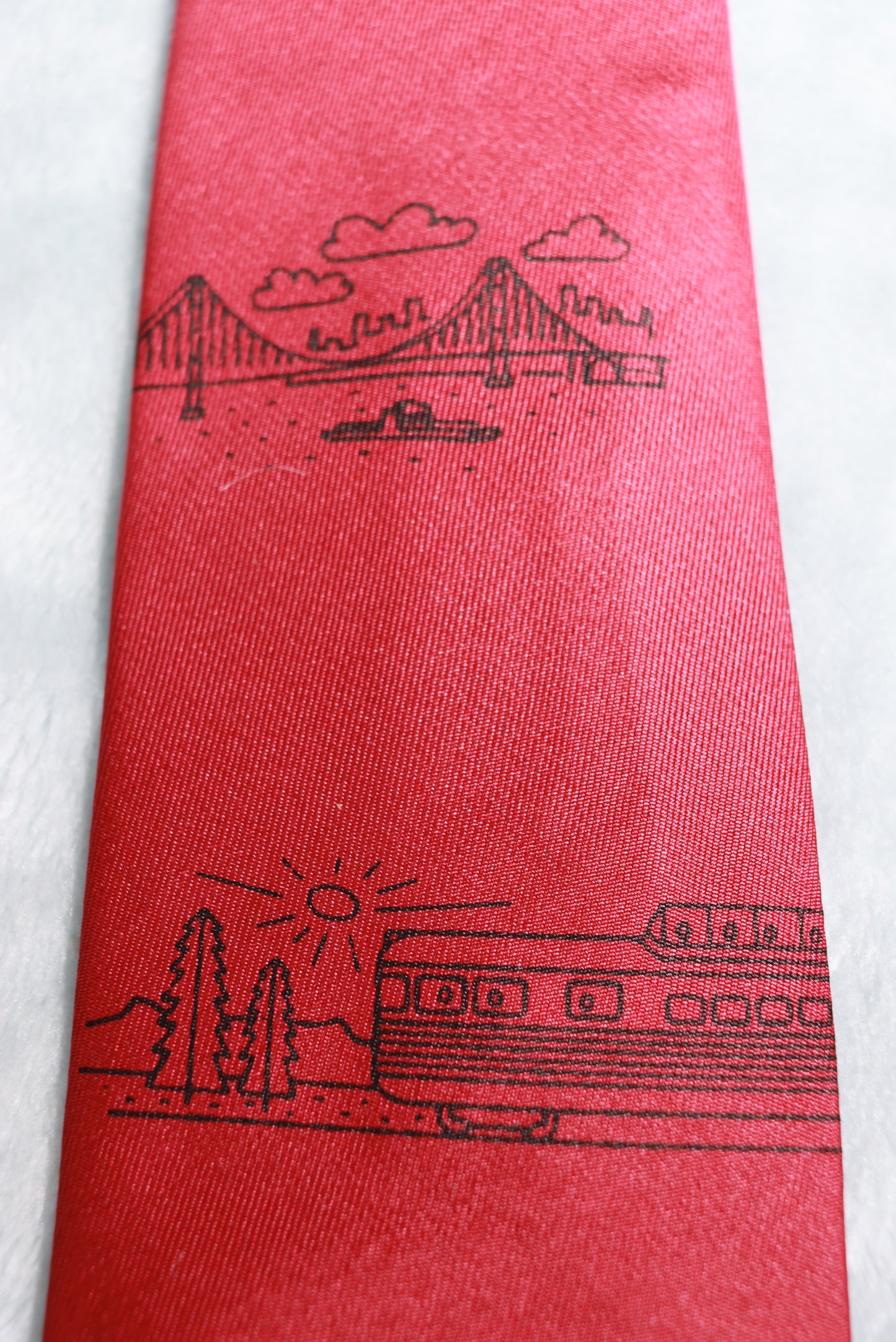 Vintage A Western Pacific Exclusive Train Silk Tie