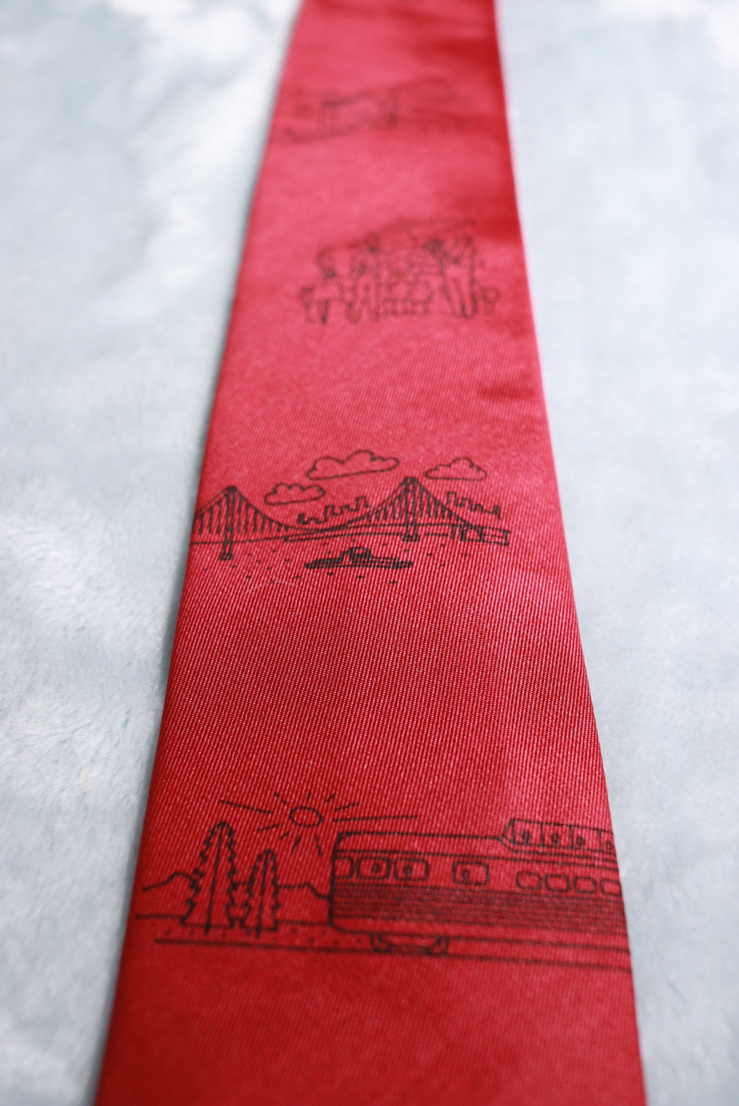 Vintage A Western Pacific Exclusive Train Silk Tie