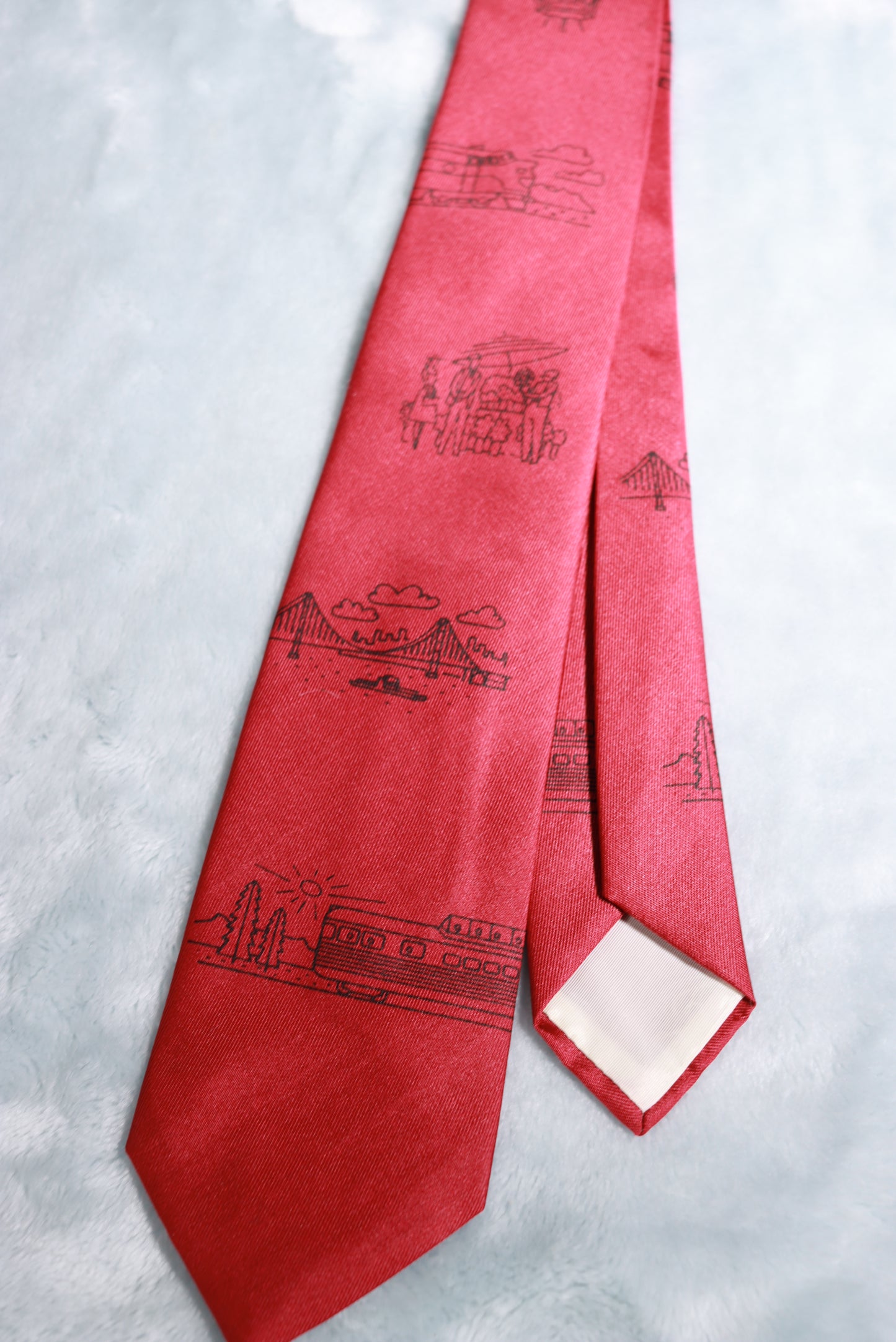 Vintage A Western Pacific Exclusive Train Silk Tie