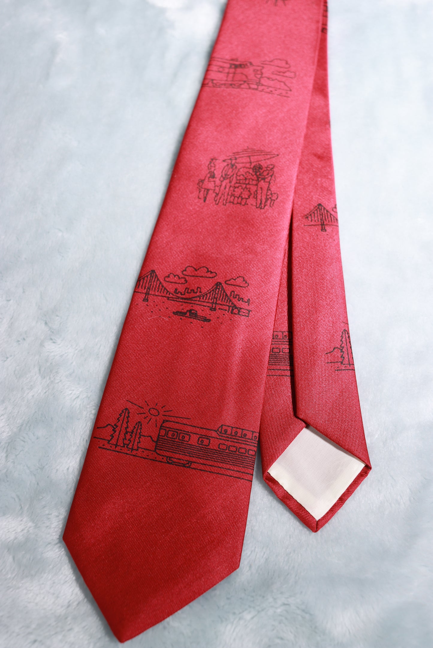 Vintage A Western Pacific Exclusive Train Silk Tie