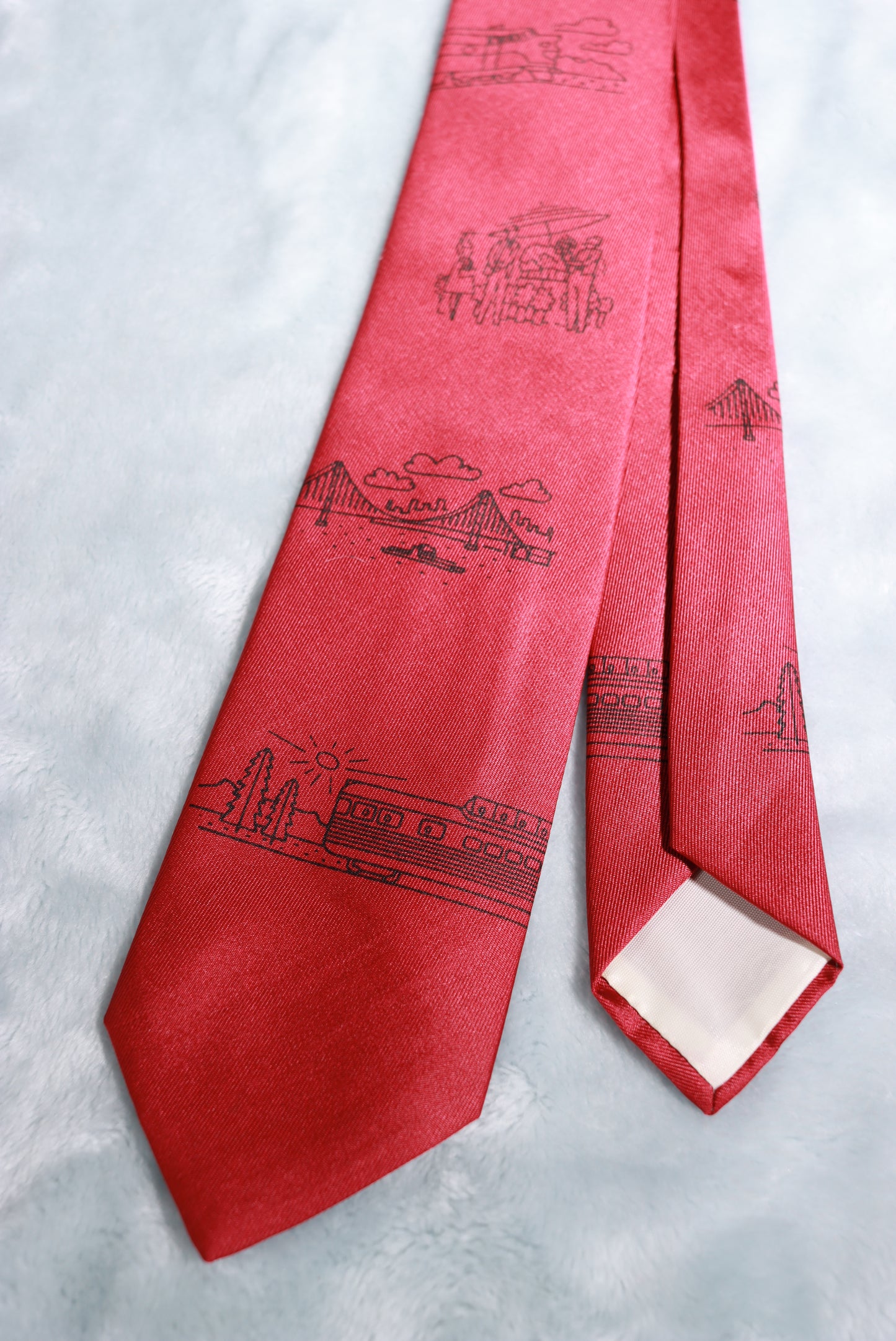 Vintage A Western Pacific Exclusive Train Silk Tie