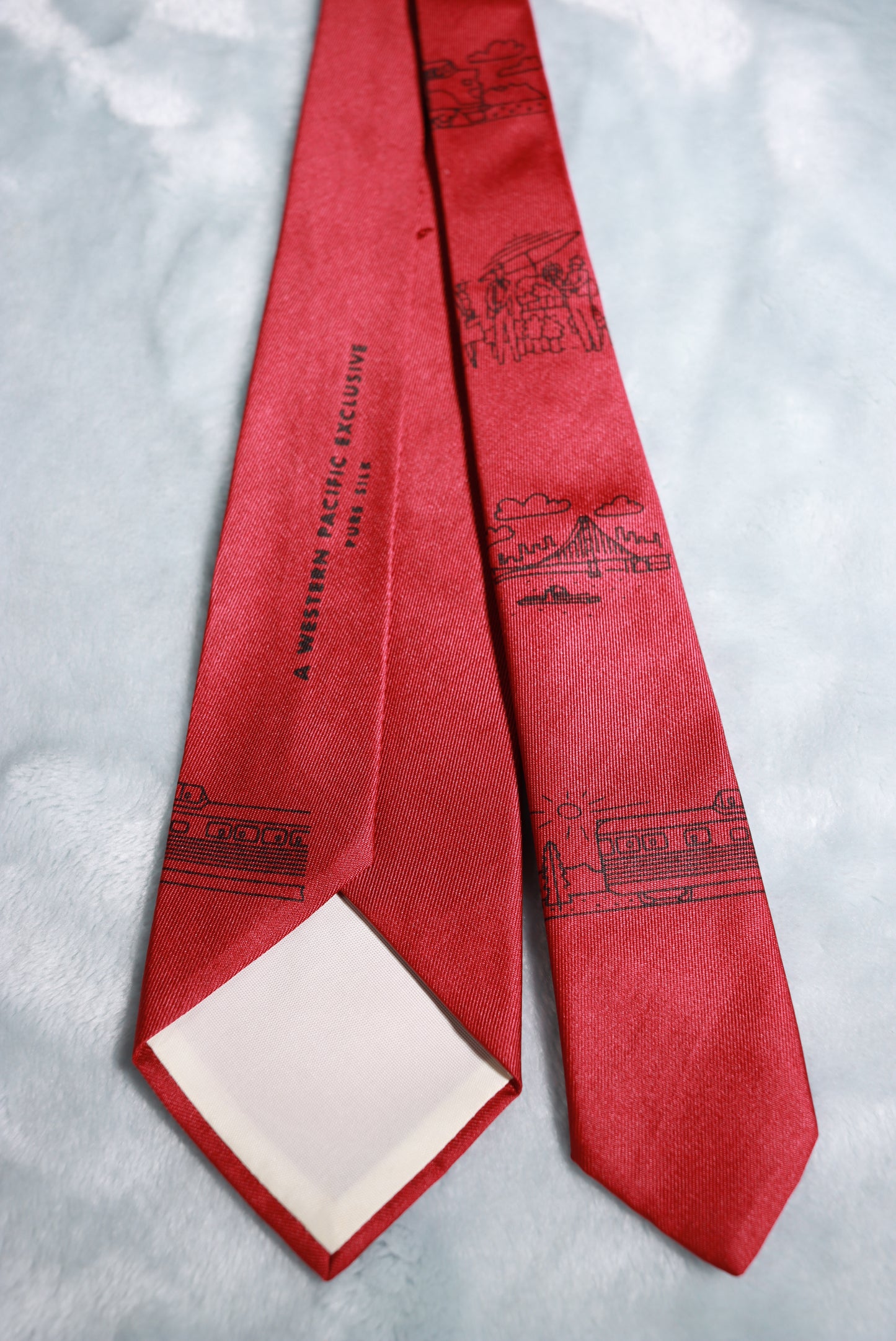 Vintage A Western Pacific Exclusive Train Silk Tie