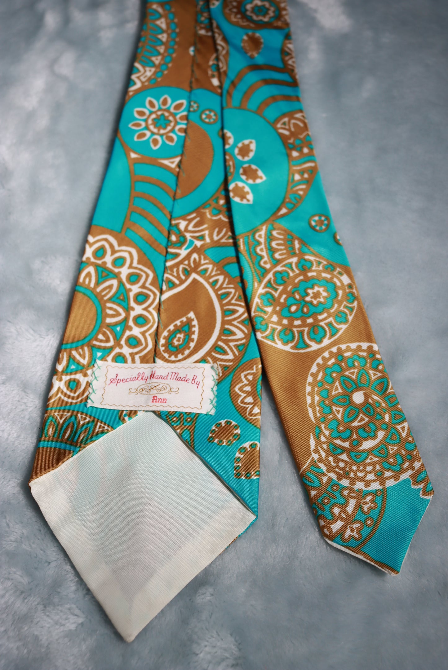 Vintage Hand Made Bright Paisley Tie