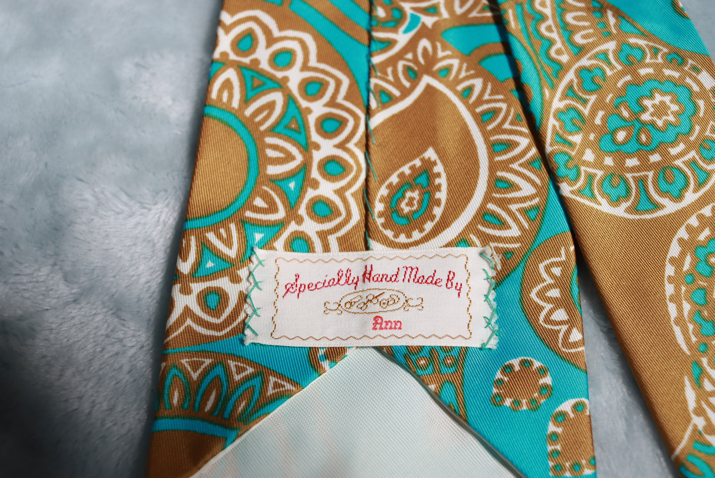 Vintage Hand Made Bright Paisley Tie