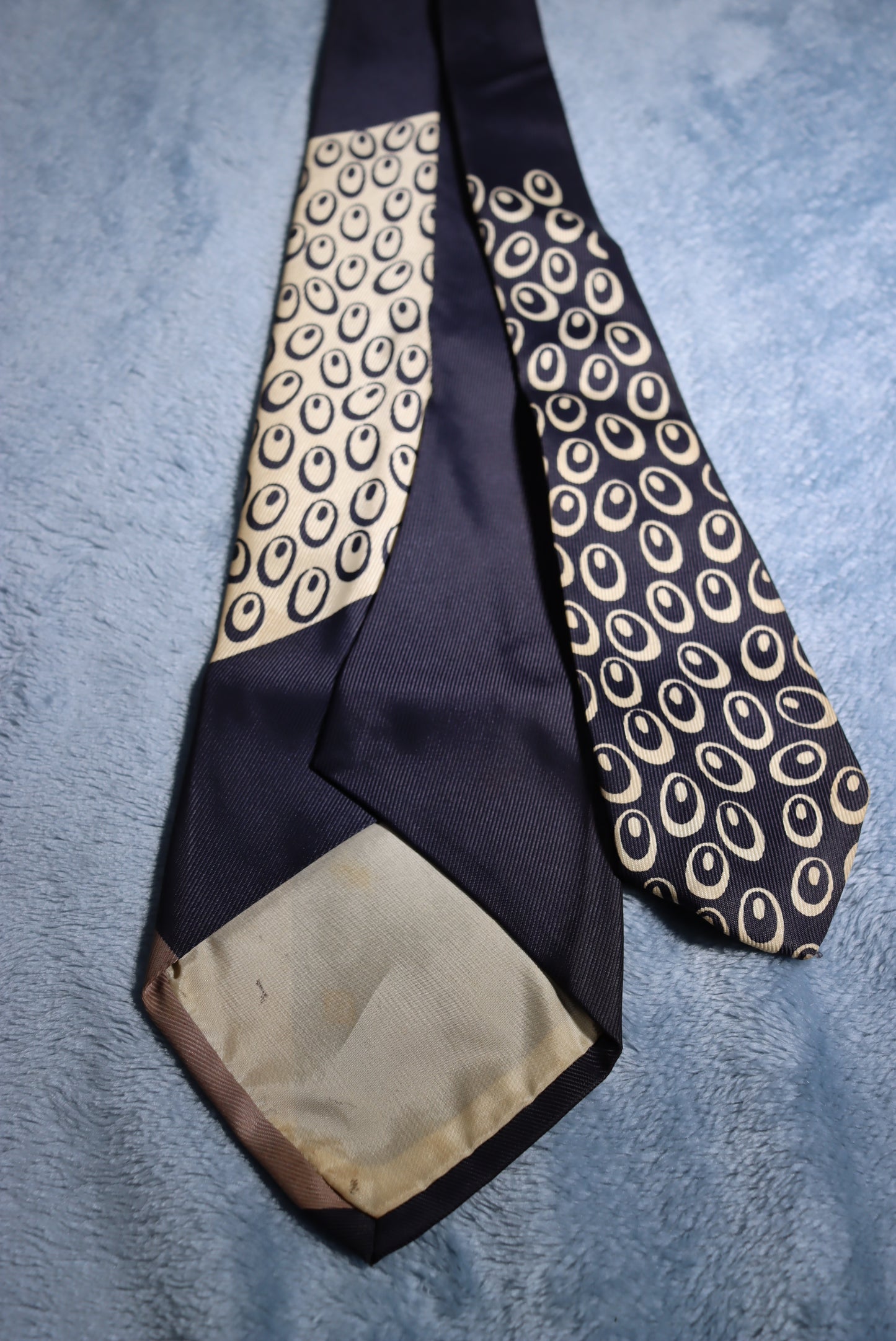 Arrow Navy Cream Red Grey Vintage Swing Tie 1940s/50s