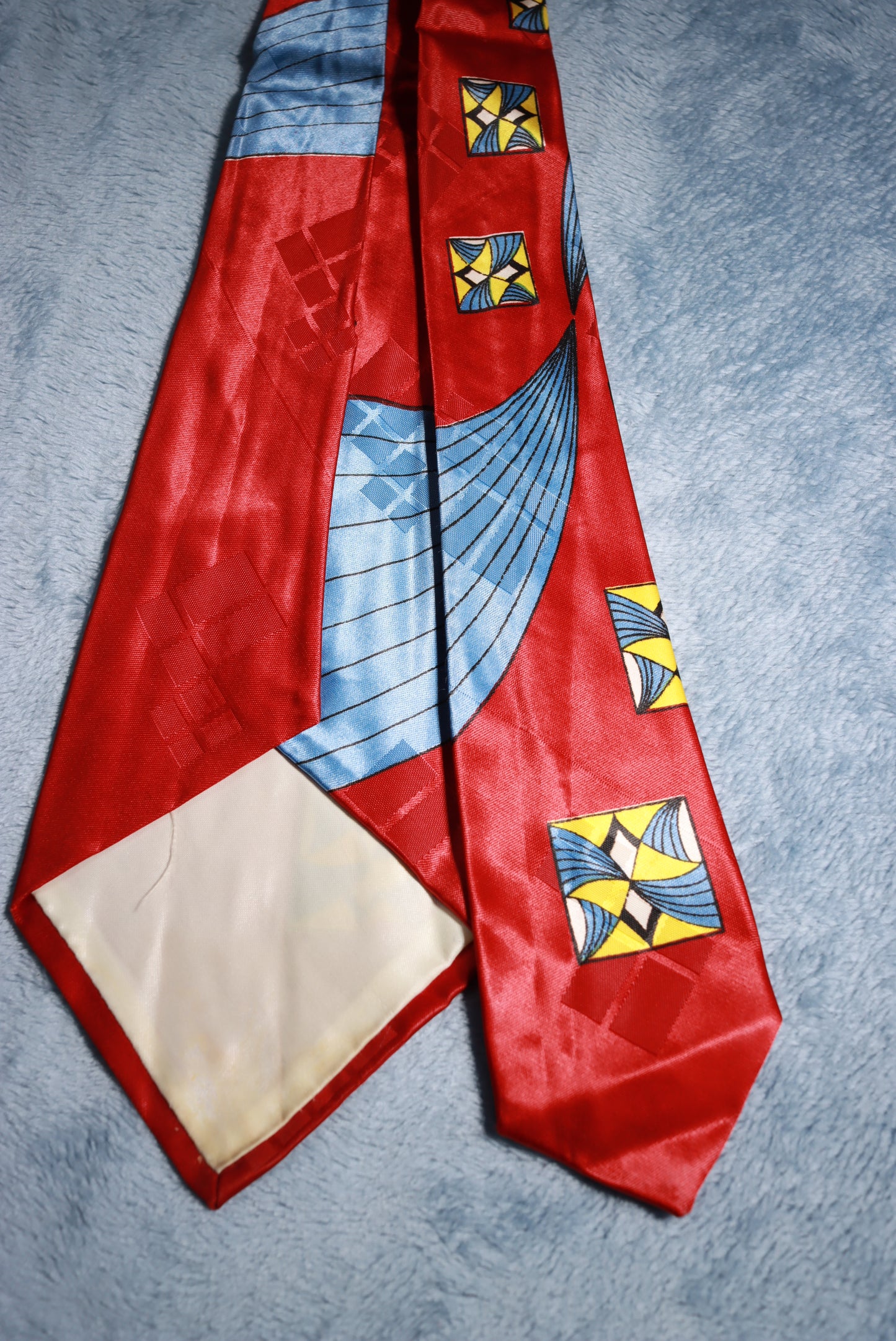 Pilgrim Cravats Dark Red Jacquard Vintage Swing Tie 1940s/50s