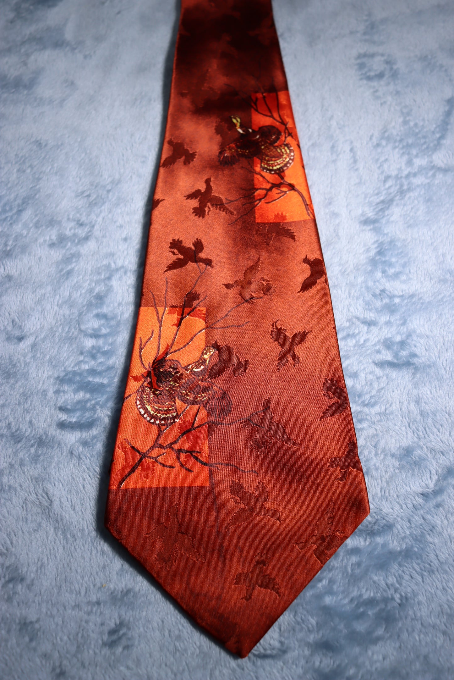Wembley Grouse Jacquard Vintage Swing Tie 1940s/50s