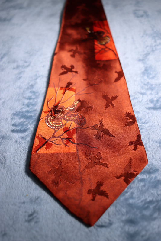Wembley Grouse Jacquard Vintage Swing Tie 1940s/50s