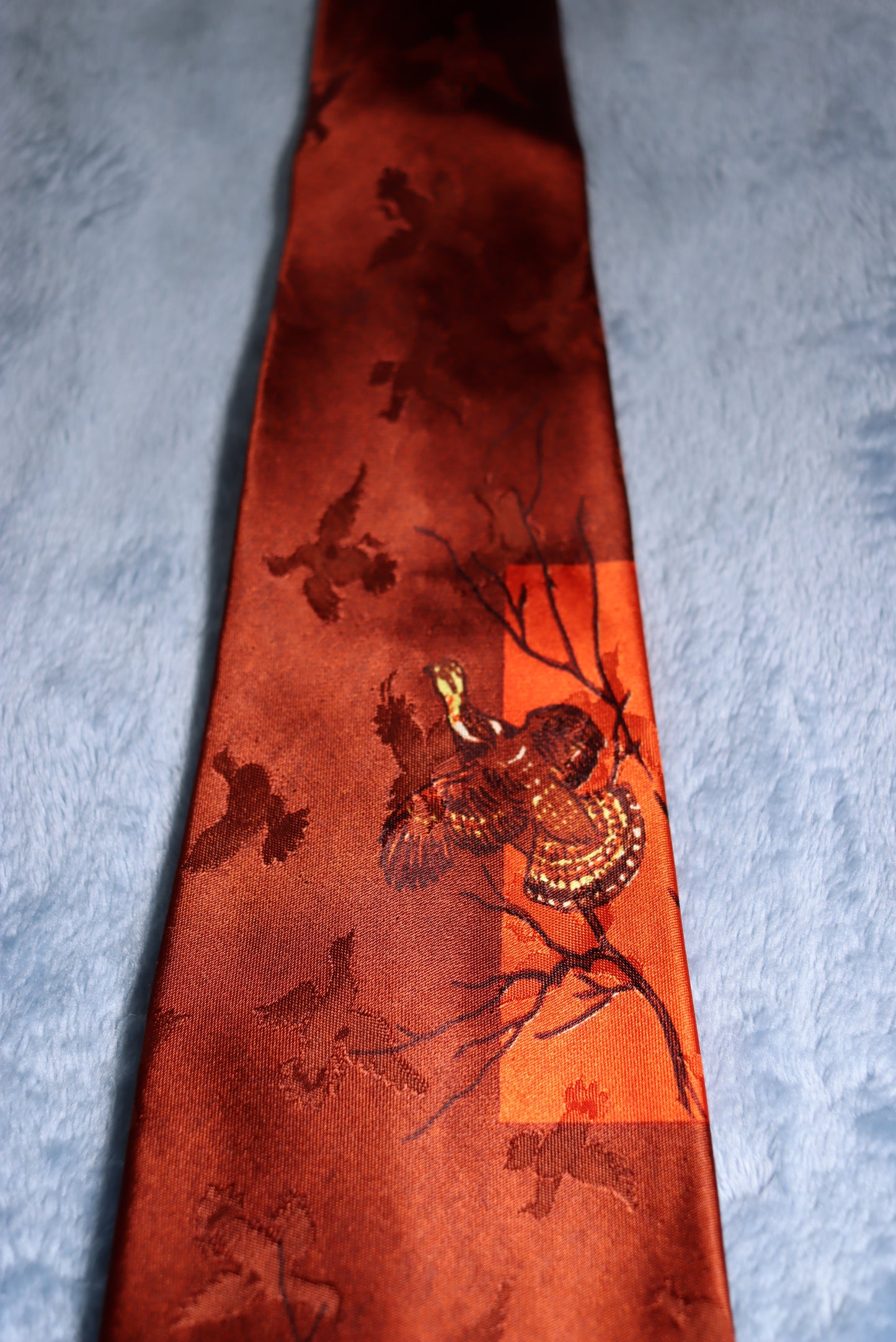 Wembley Grouse Jacquard Vintage Swing Tie 1940s/50s