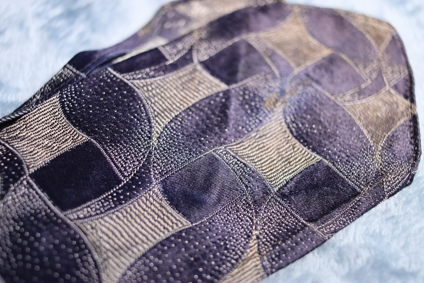 Blue and Silver Woven Vintage Swing Tie 1940s/50s