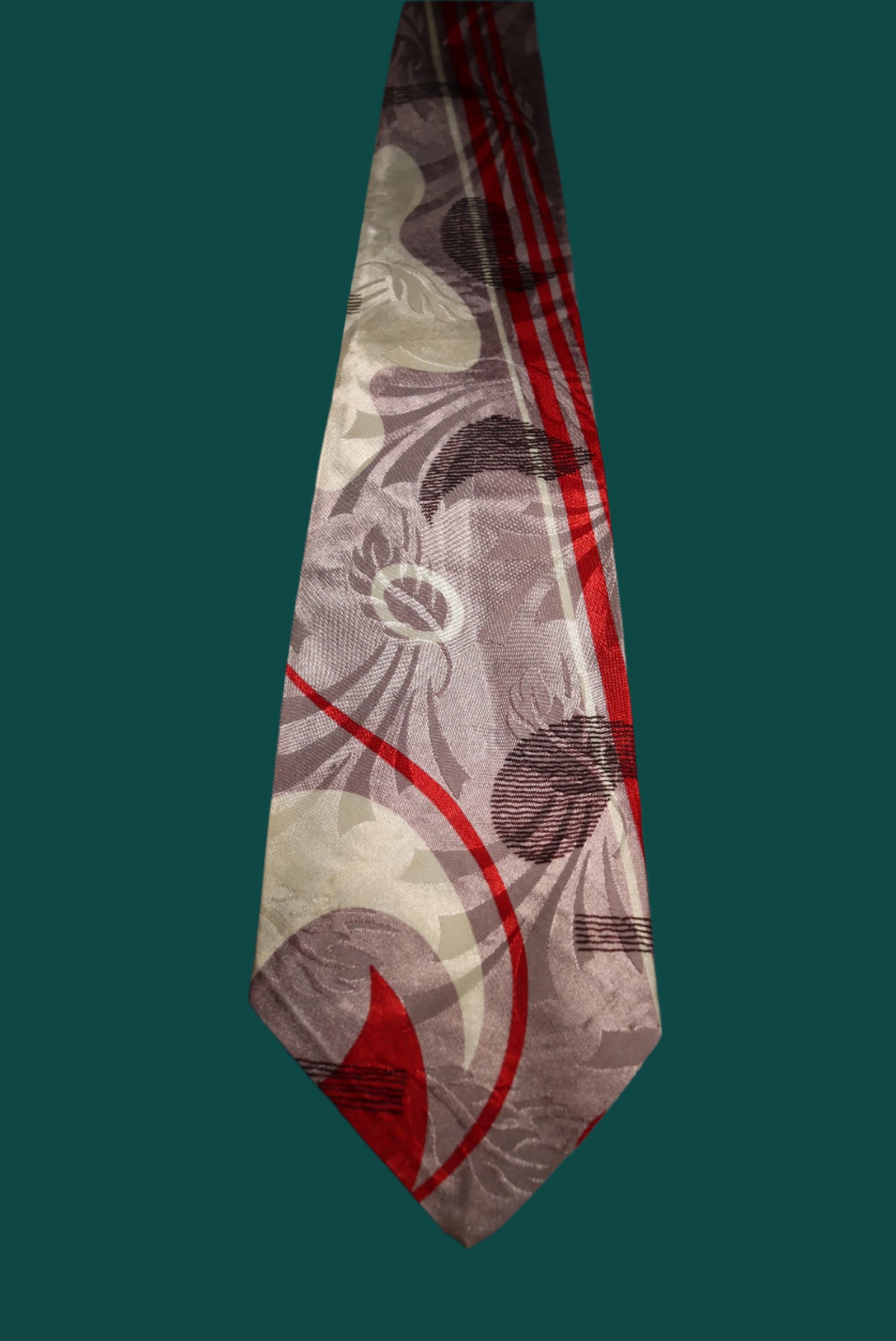 Arrow Jacquard Patterned Vintage Swing Tie 1940s/50s