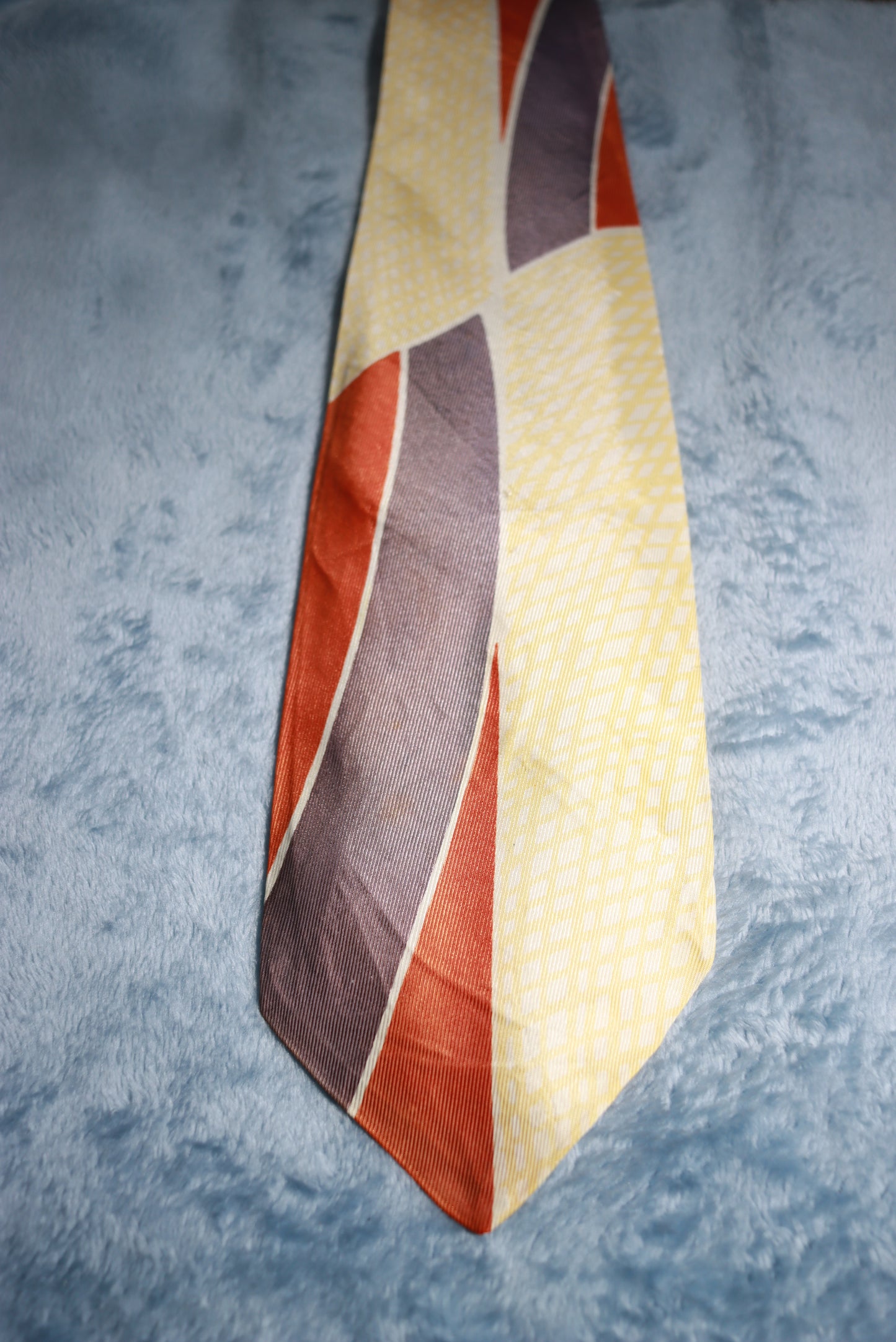 Lemon Tan and Grey Vintage Swing Tie 1940s/50s