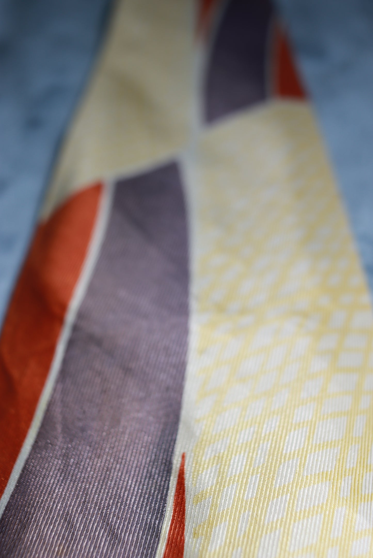 Lemon Tan and Grey Vintage Swing Tie 1940s/50s