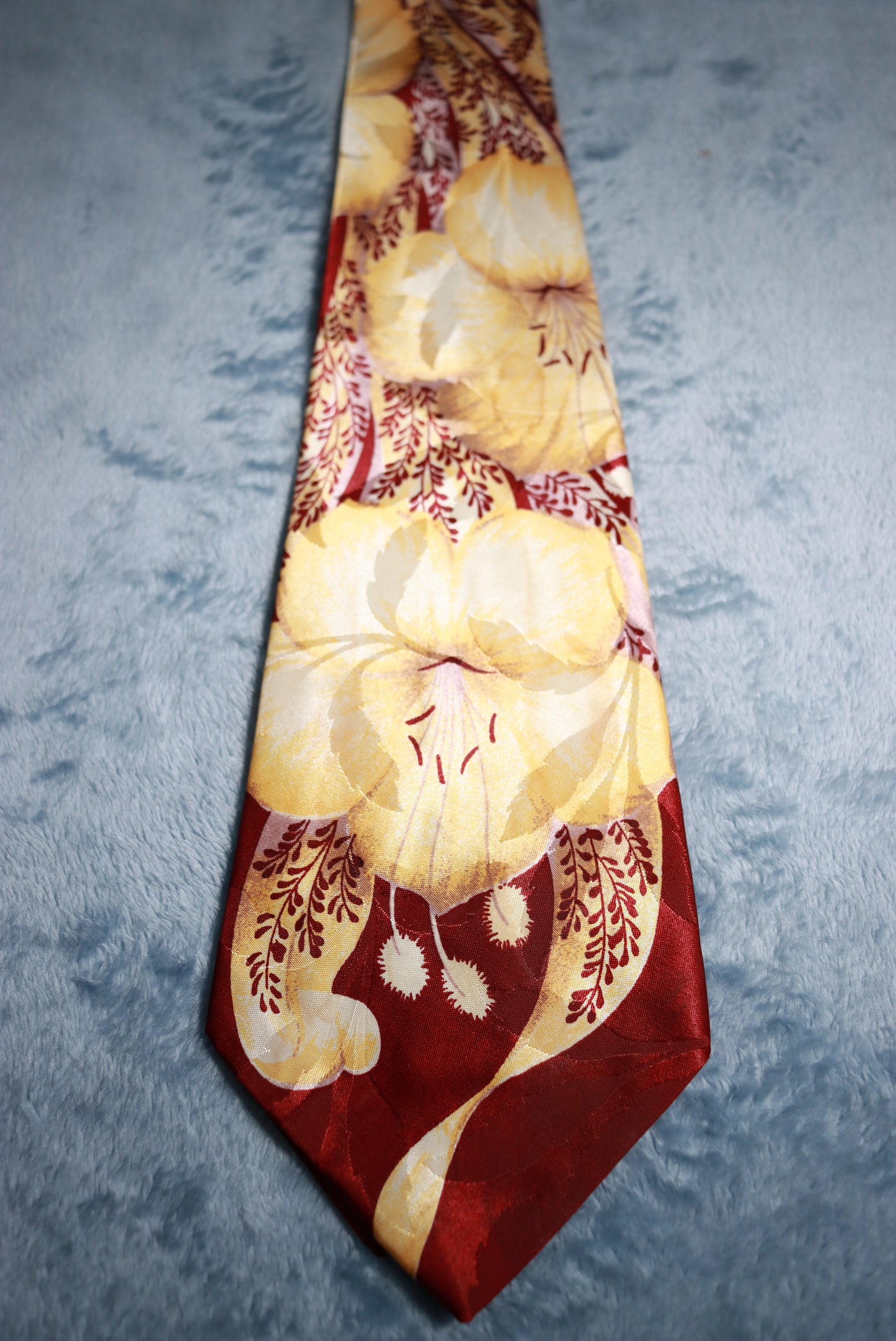 Hollyvogue Golden Hibiscus Flowers Swing Tie 1940s/50s