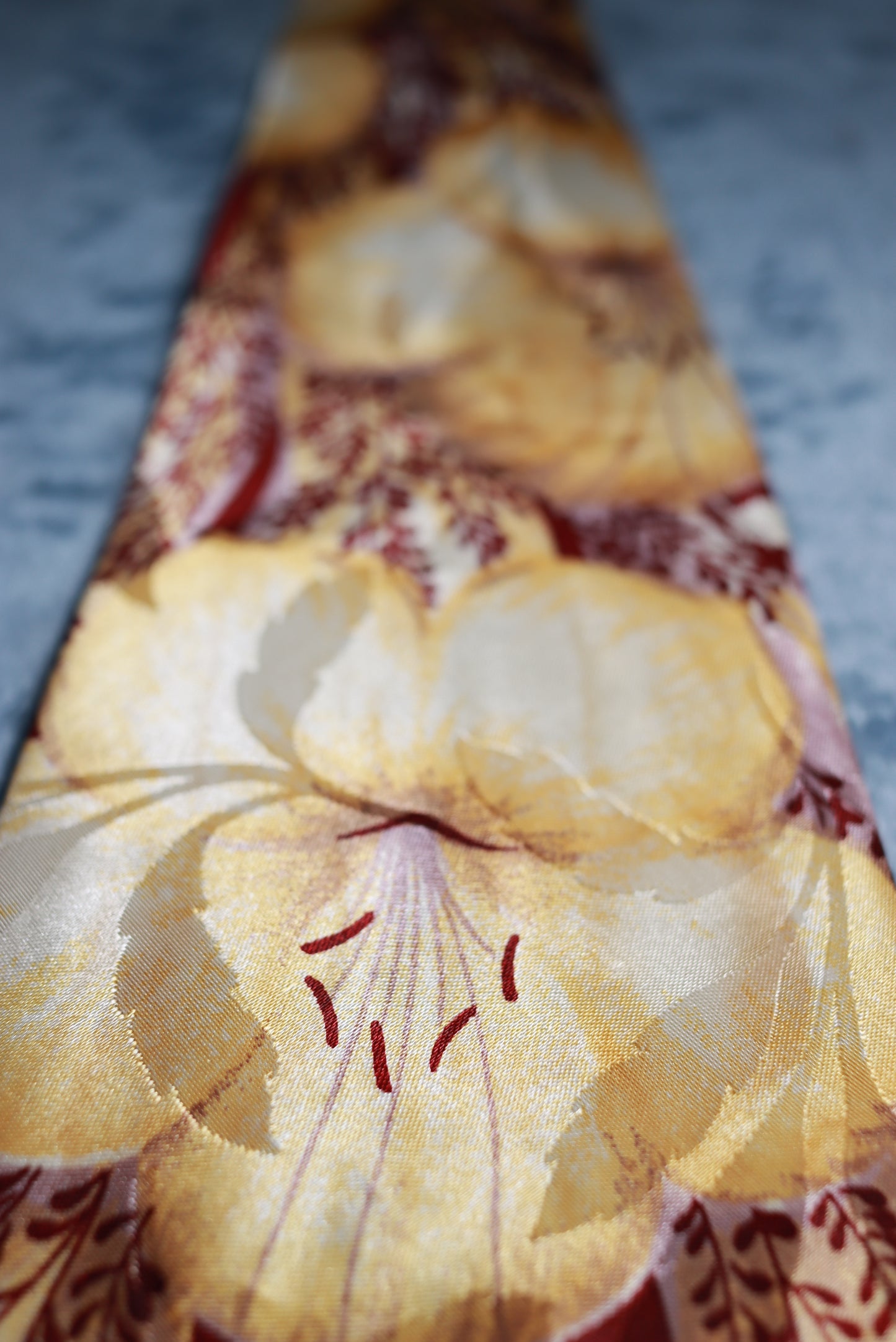 Hollyvogue Golden Hibiscus Flowers Swing Tie 1940s/50s