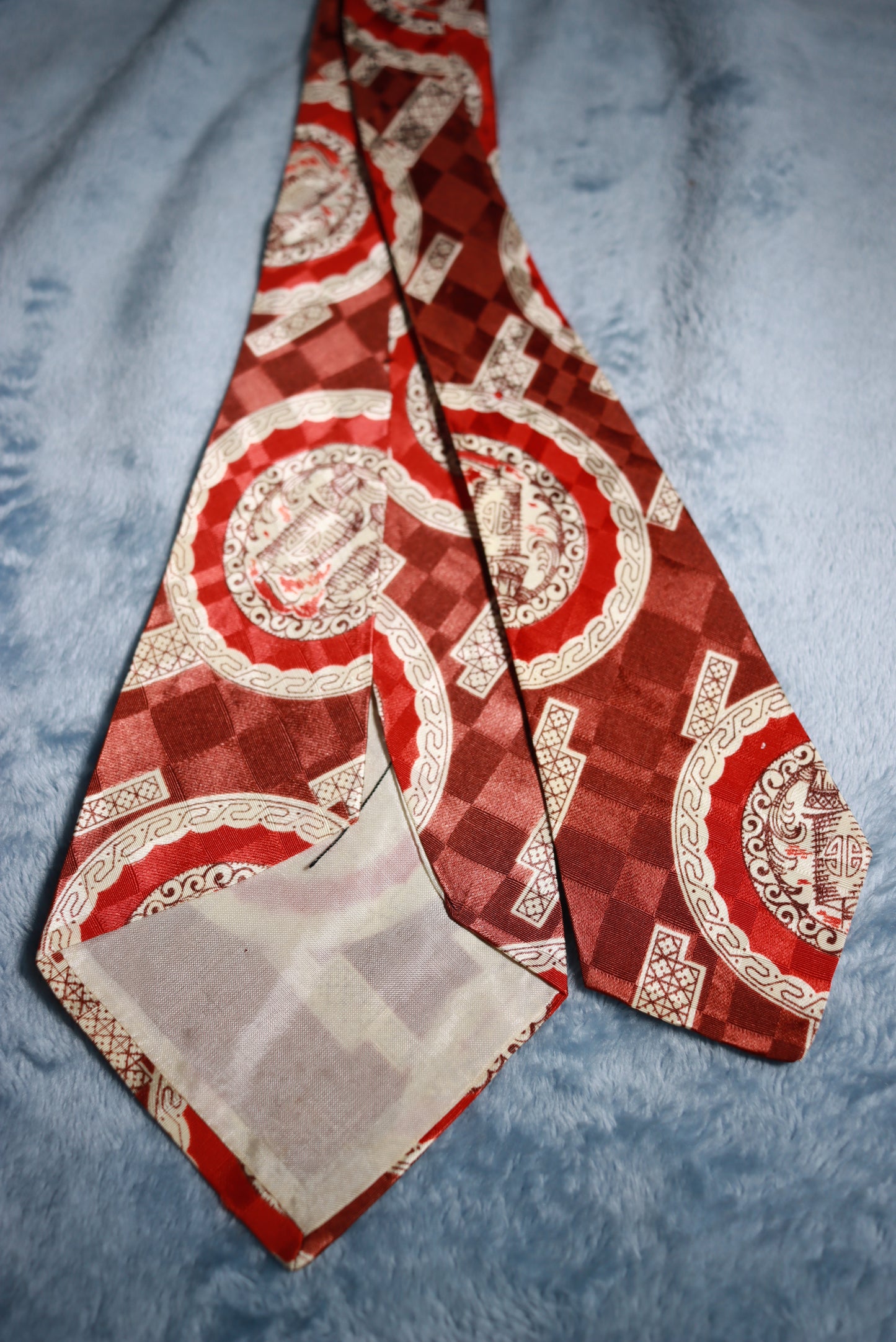 Manhattan Upside Down Sailing Boats Vintage Swing Tie 1940s/50s
