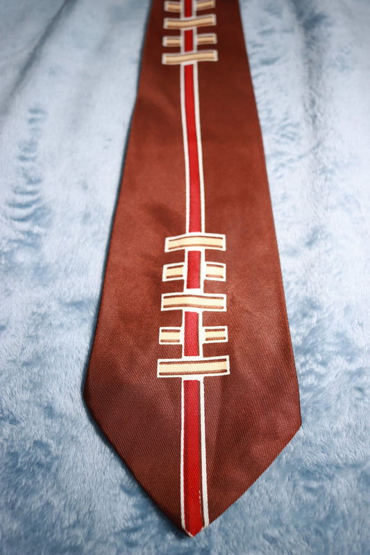 Signet Stitch Weave Vintage Swing Tie 1940s/50s