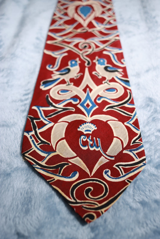 Countess Mara Singing Birds Vintage Swing Tie 1950s/60s