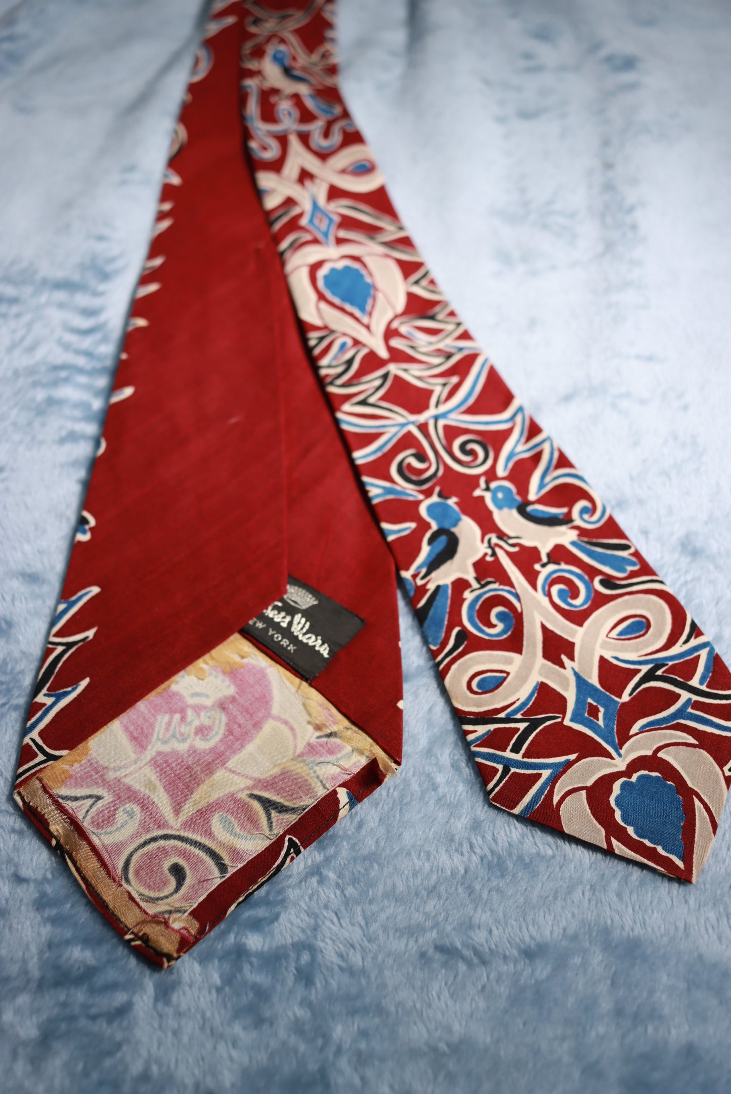 Countess Mara Singing Birds Vintage Swing Tie 1950s/60s