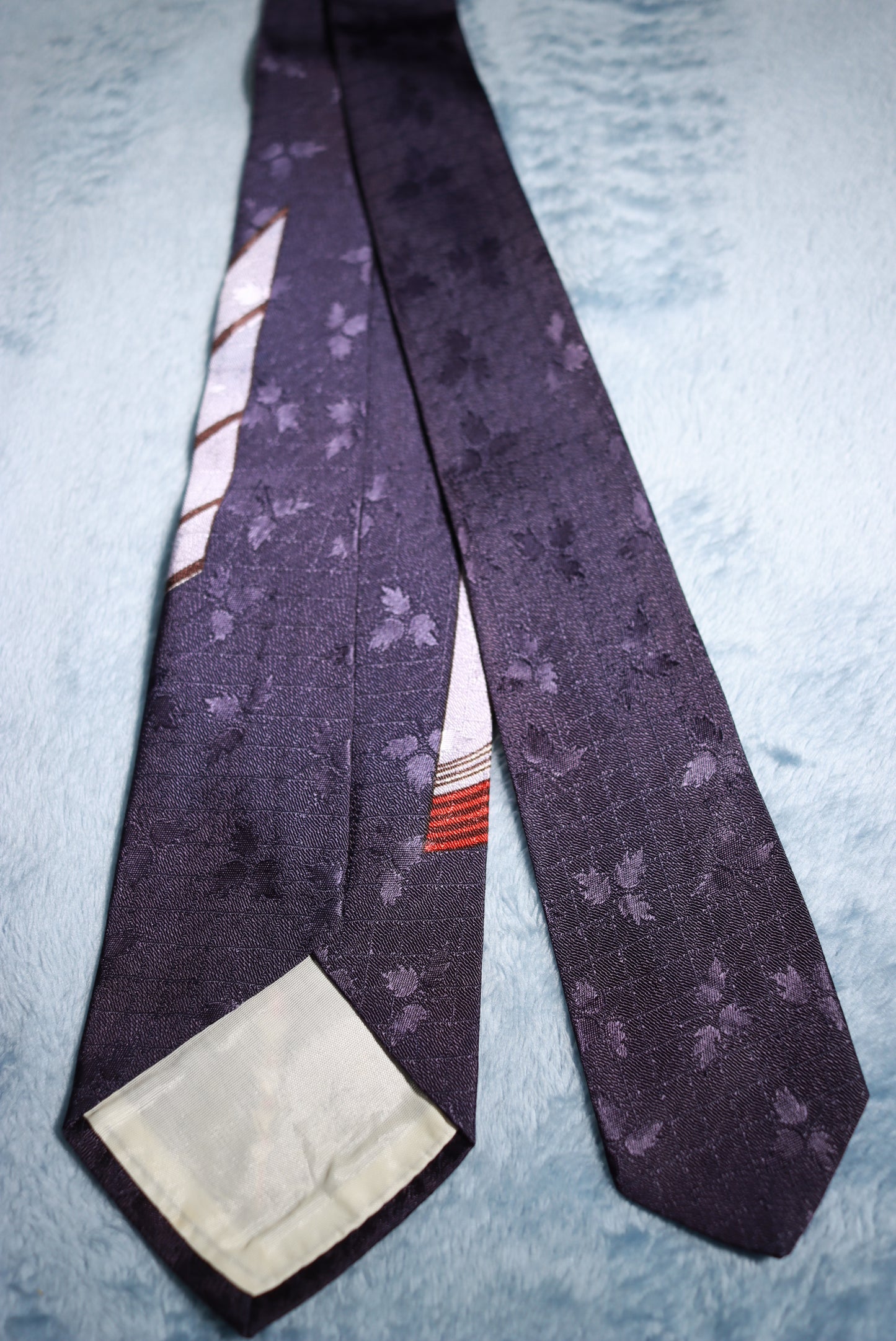 Navy Light Blue Red and White Vintage Tie 1940s/50s