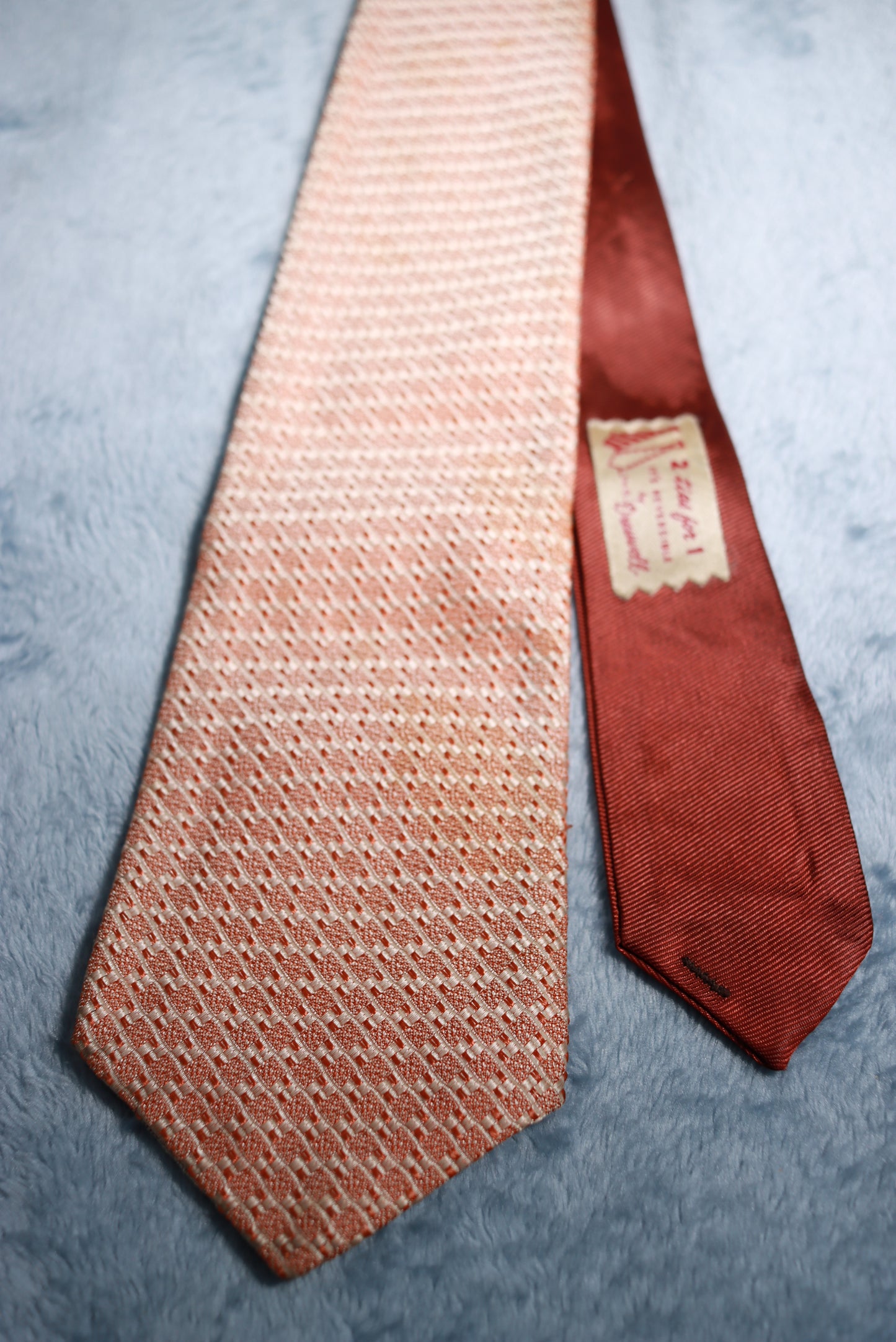 Dresswell 2 Ties for 1 Reversible Vintage Tie 1940s/50s