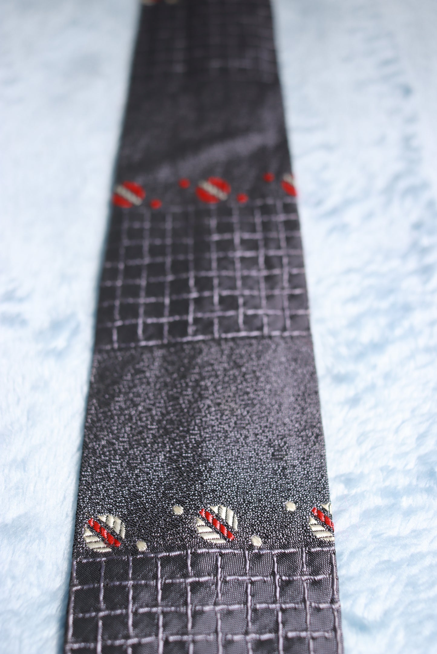 Dark Grey Square End Vintage Tie 1940s/50s