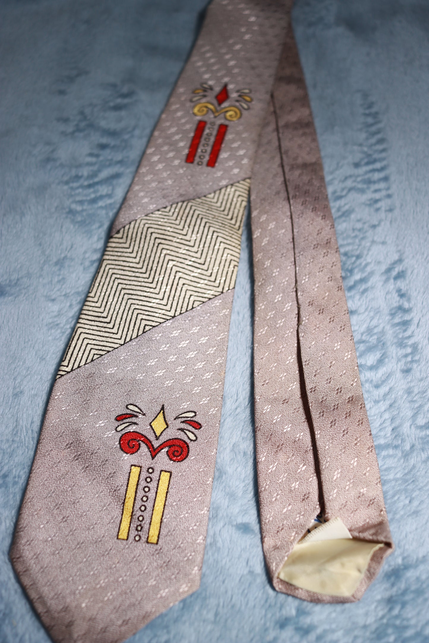 Silver Grey Classic Vintage Tie 1940s/50s
