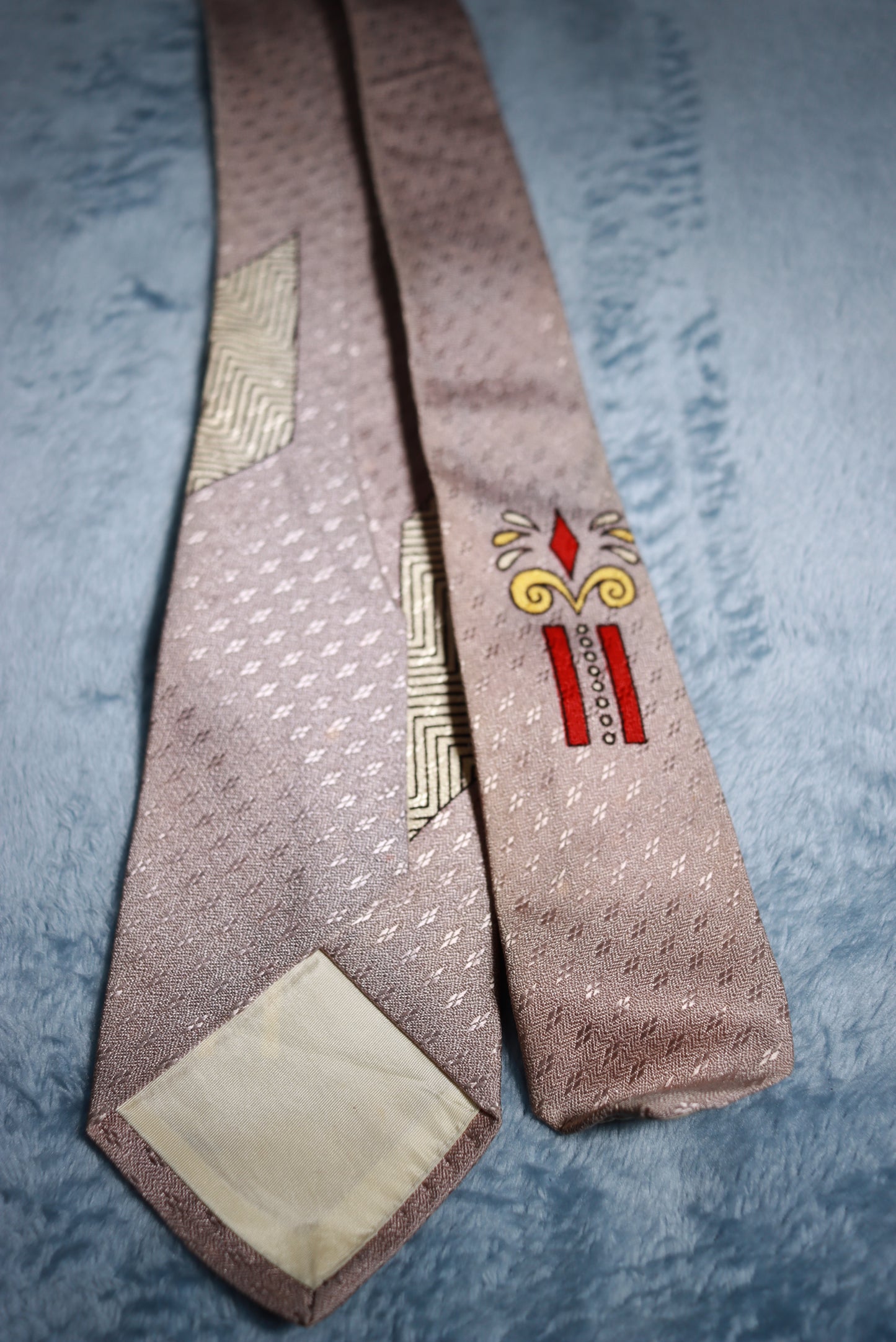 Silver Grey Classic Vintage Tie 1940s/50s