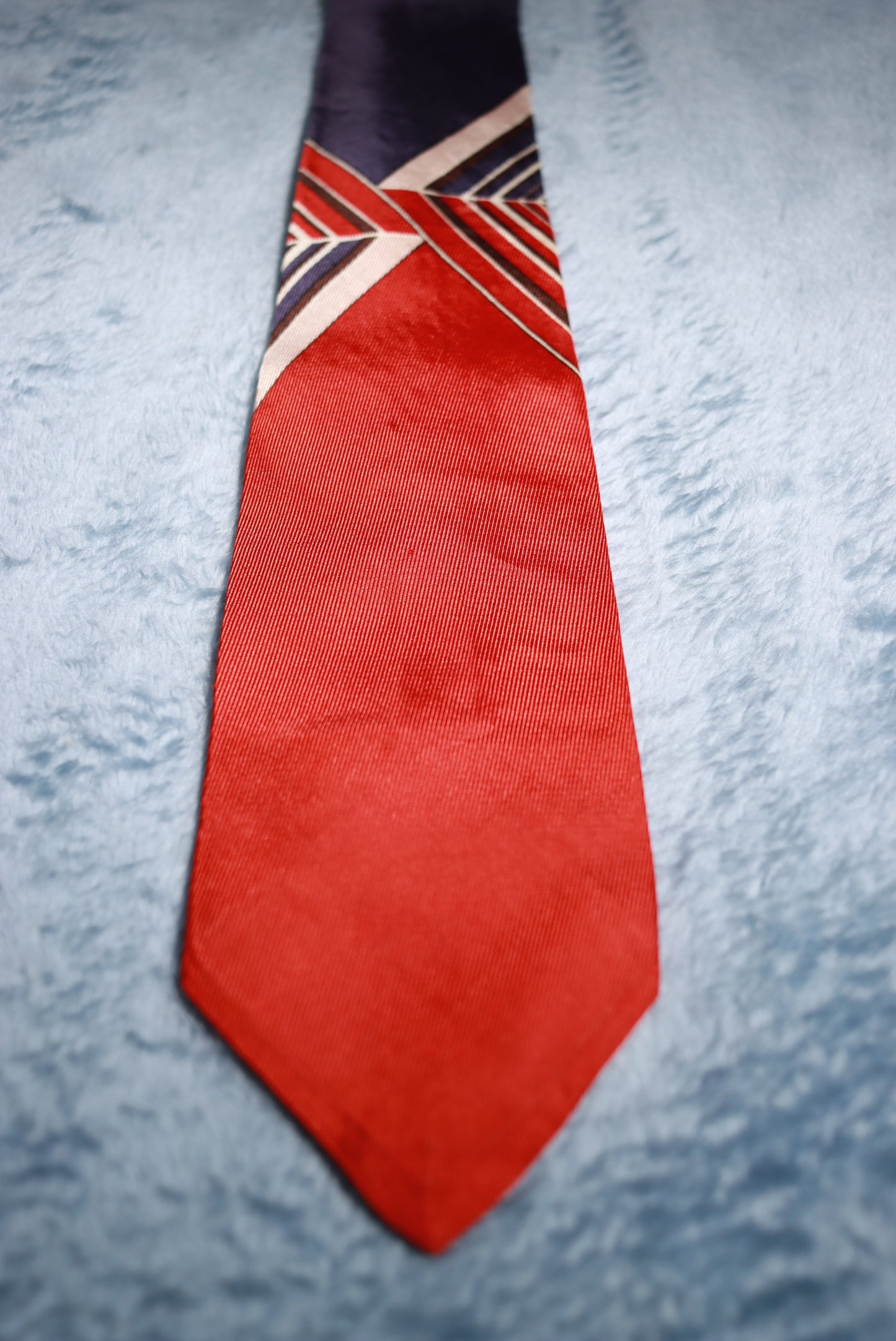 Bold Blue and Red Vintage Tie 1940s/50s