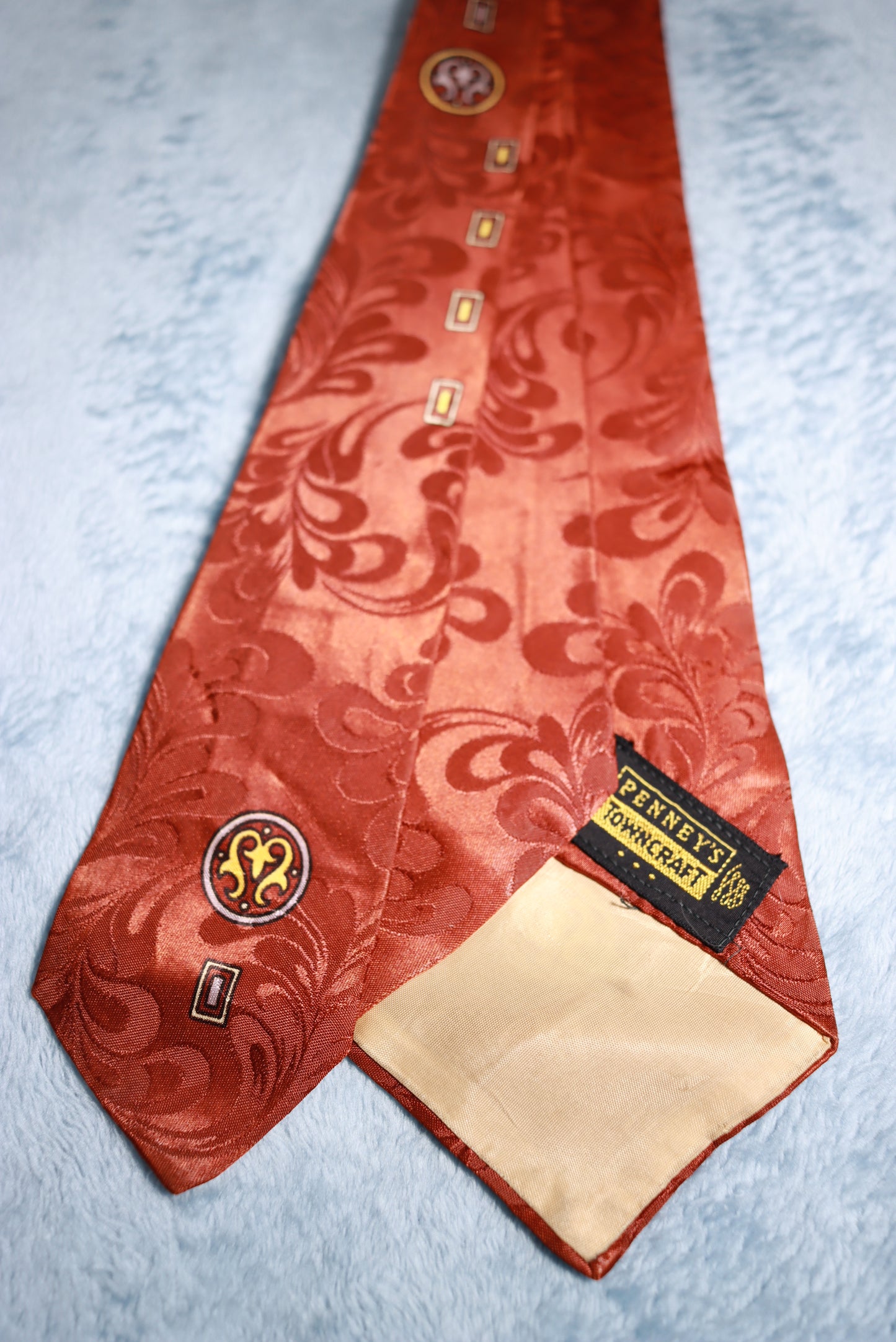 Penney's Towncraft Jacquard Vintage Tie 1940s/50s