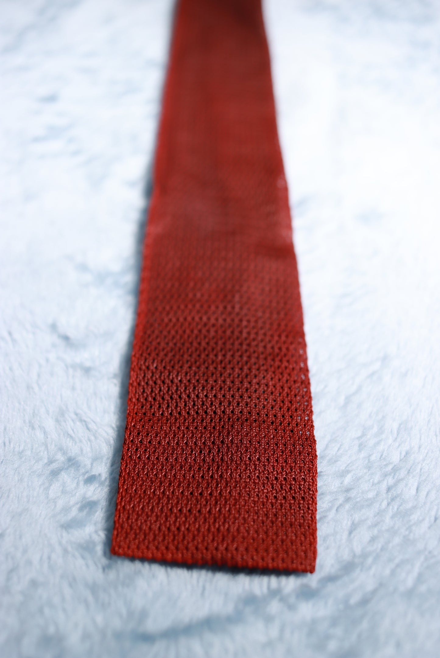 Skinny Brown Airtex type material Tie 1940s/50s