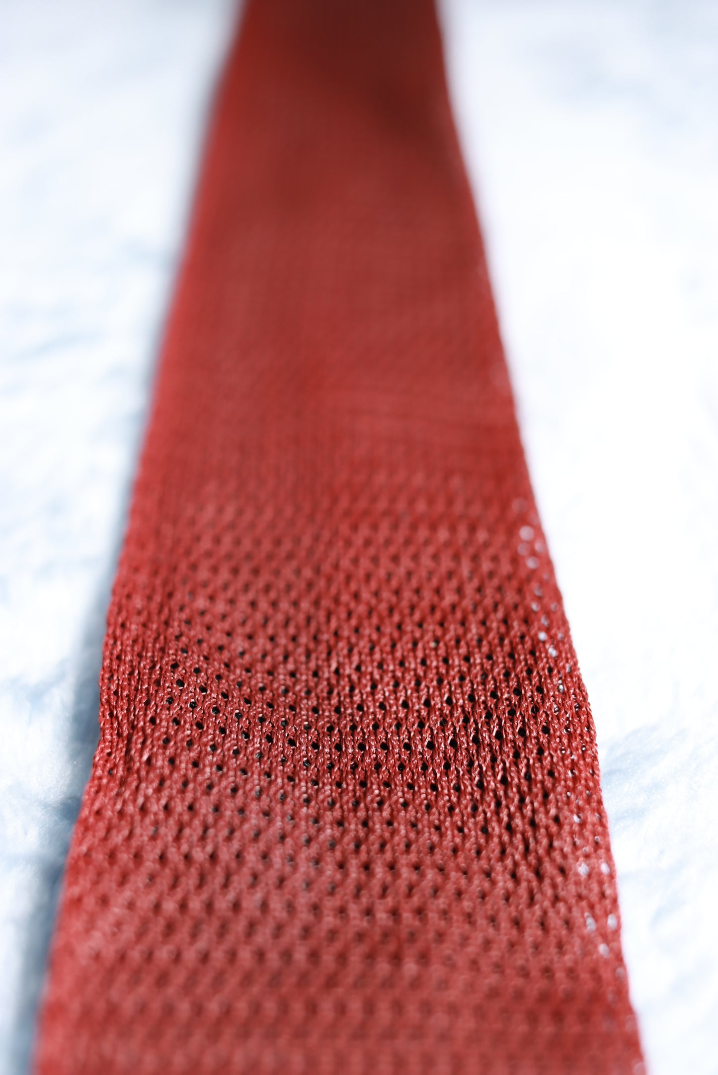 Skinny Brown Airtex type material Tie 1940s/50s