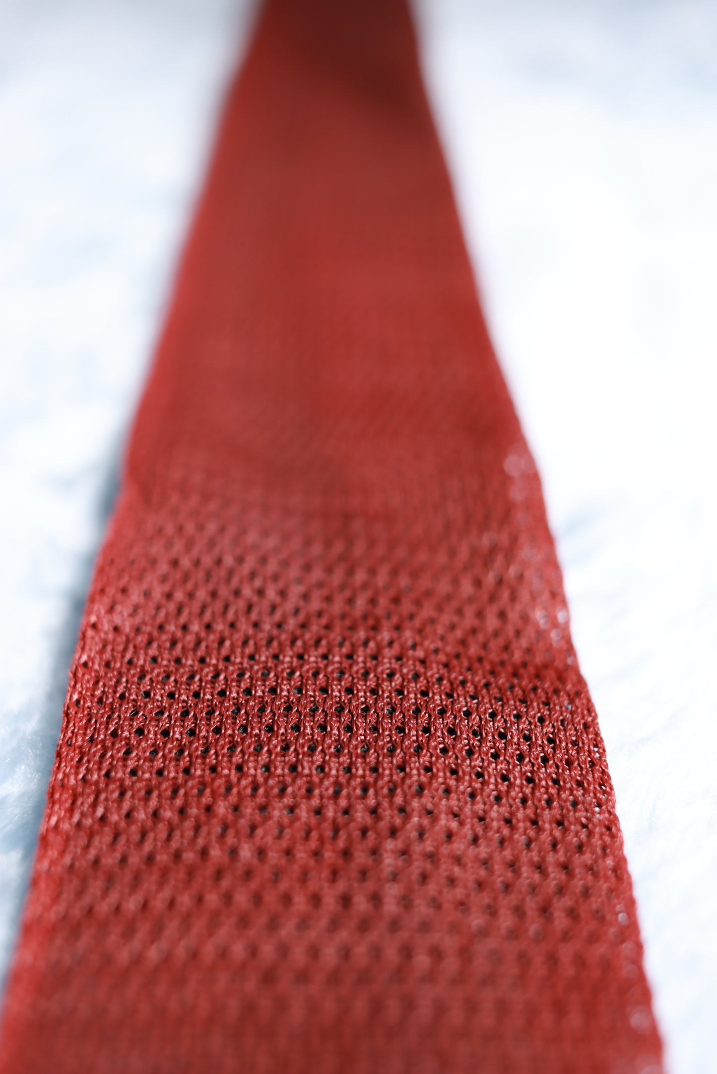 Skinny Brown Airtex type material Tie 1940s/50s