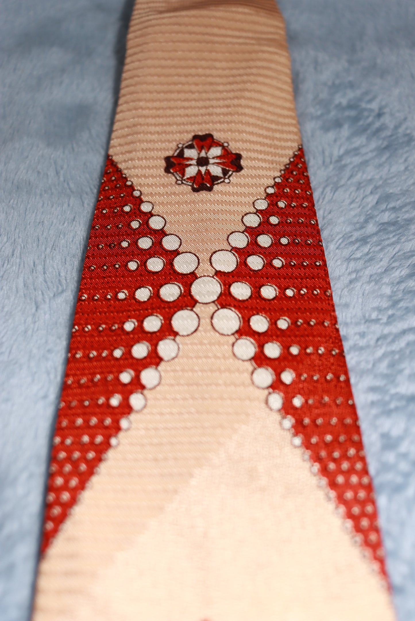 Pelham Cravat Pale Apricot Vintage Tie 1940s/50s