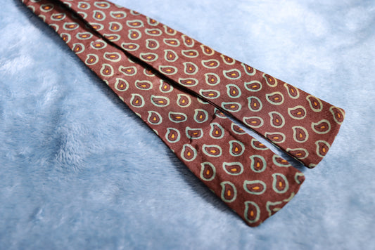 Vintage Enduro Cravat Brown Paddle Bow Tie