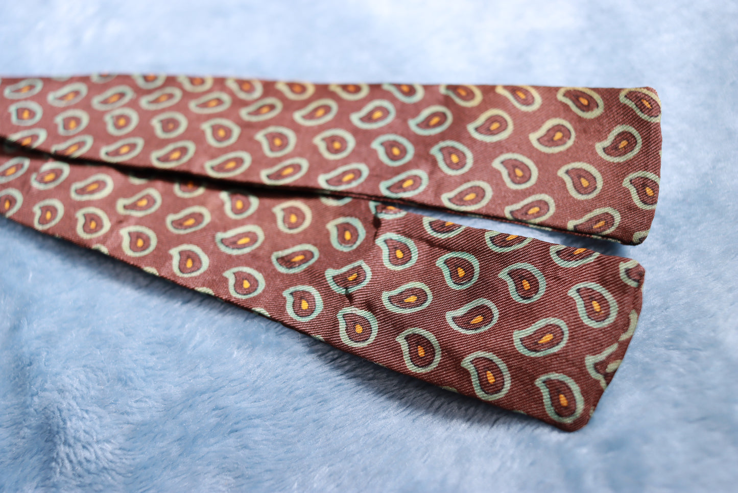 Vintage Enduro Cravat Brown Paddle Bow Tie
