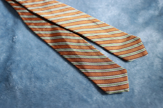 Vintage Striped Point End Paddle Bow Tie