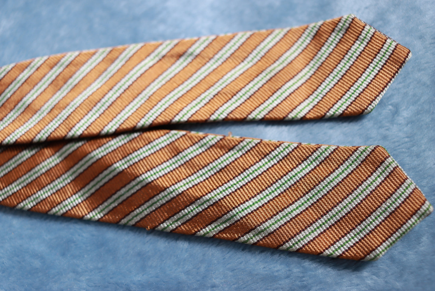 Vintage Striped Point End Paddle Bow Tie
