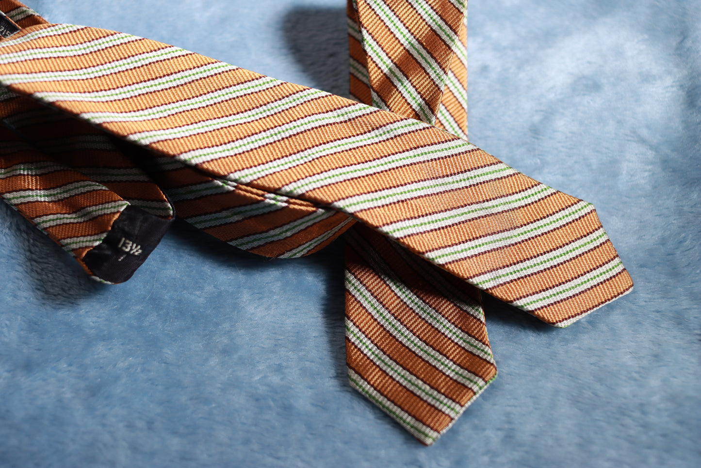 Vintage Striped Point End Paddle Bow Tie