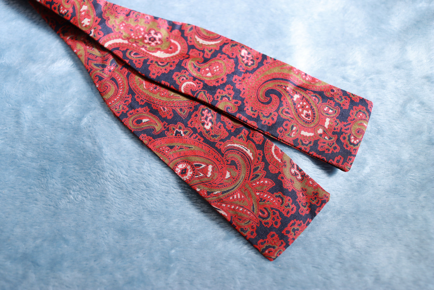 Vintage Harrods Silk Paddle Paisley Bow Tie