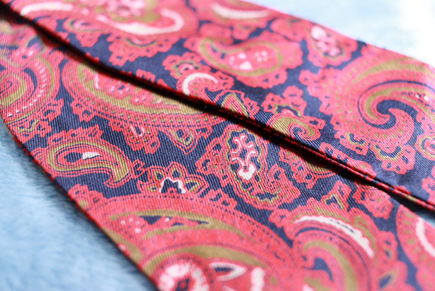 Vintage Harrods Silk Paddle Paisley Bow Tie