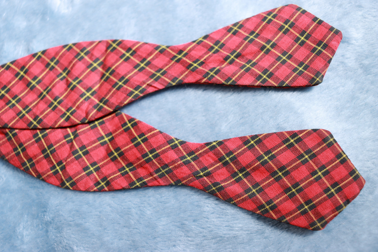 Vintage Cotton Red Tartan Bow Tie