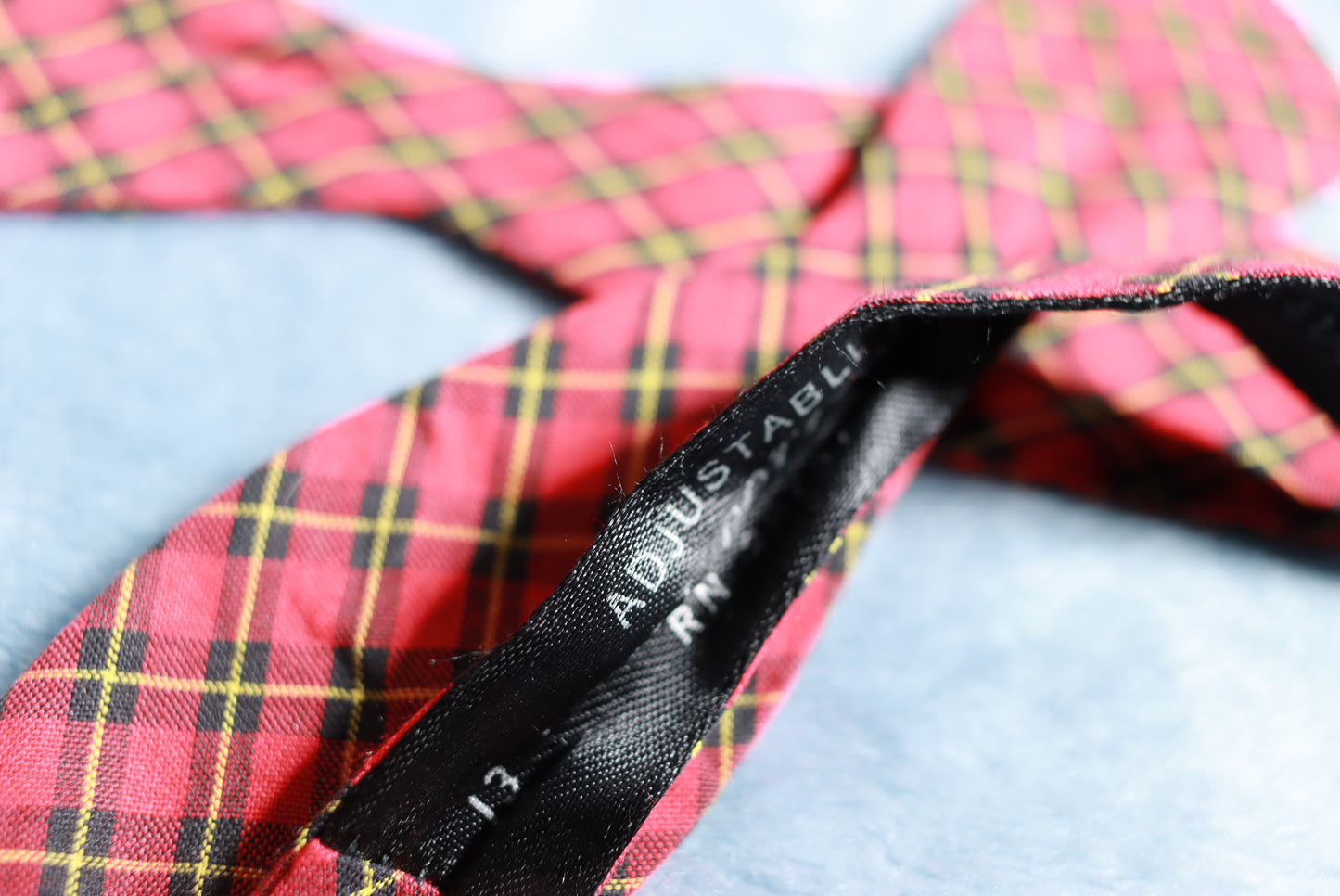 Vintage Cotton Red Tartan Bow Tie